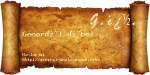 Generál Ábel névjegykártya