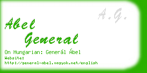 abel general business card