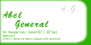abel general business card